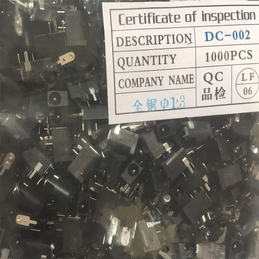 Мощность баррель разъем Dia.1.3X3.5mm припоя DC Jack 3 штыря медные булавочные со сквозным