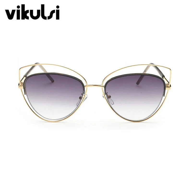 2017 Большие зеркальные розовые солнцезащитные очки кошачий глаз винтажные