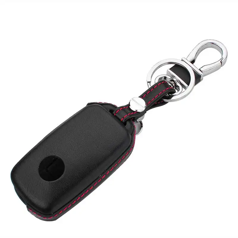 Кожаный чехол для ключей VW Polo Golf 7 Tiguan Skoda Octavia Kodiaq Karoq SEAT Ateca Leon Ibiza 2015 2016 2017|Футляр