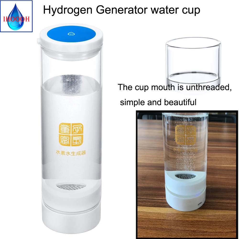 

Hydrogen Oxygen Separation Titanium Electrolysis Alkaline Maker H2 Glass Bottle/Cup Generator Acid Water Chamber Remove Chlorine