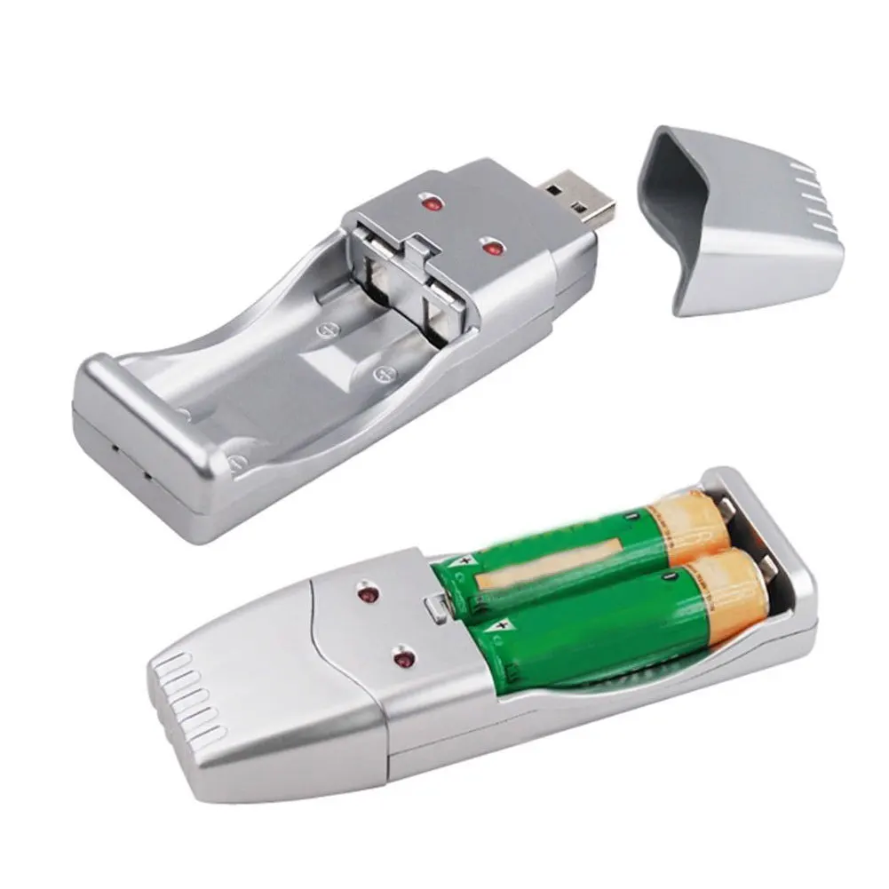 2 слота зарядное устройство для батарей AA / AAA Ni-MH USB | Электроника