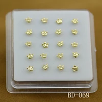 20ps plating 18 k nail crown nose jewelry nail crown nose nose rings the piercing jewelry