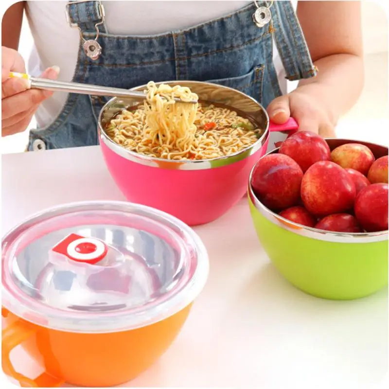 900ml Food Container Kitchen Accessories Stainless Steel Lunch Box Large Capacity Soup With Handle | Дом и сад