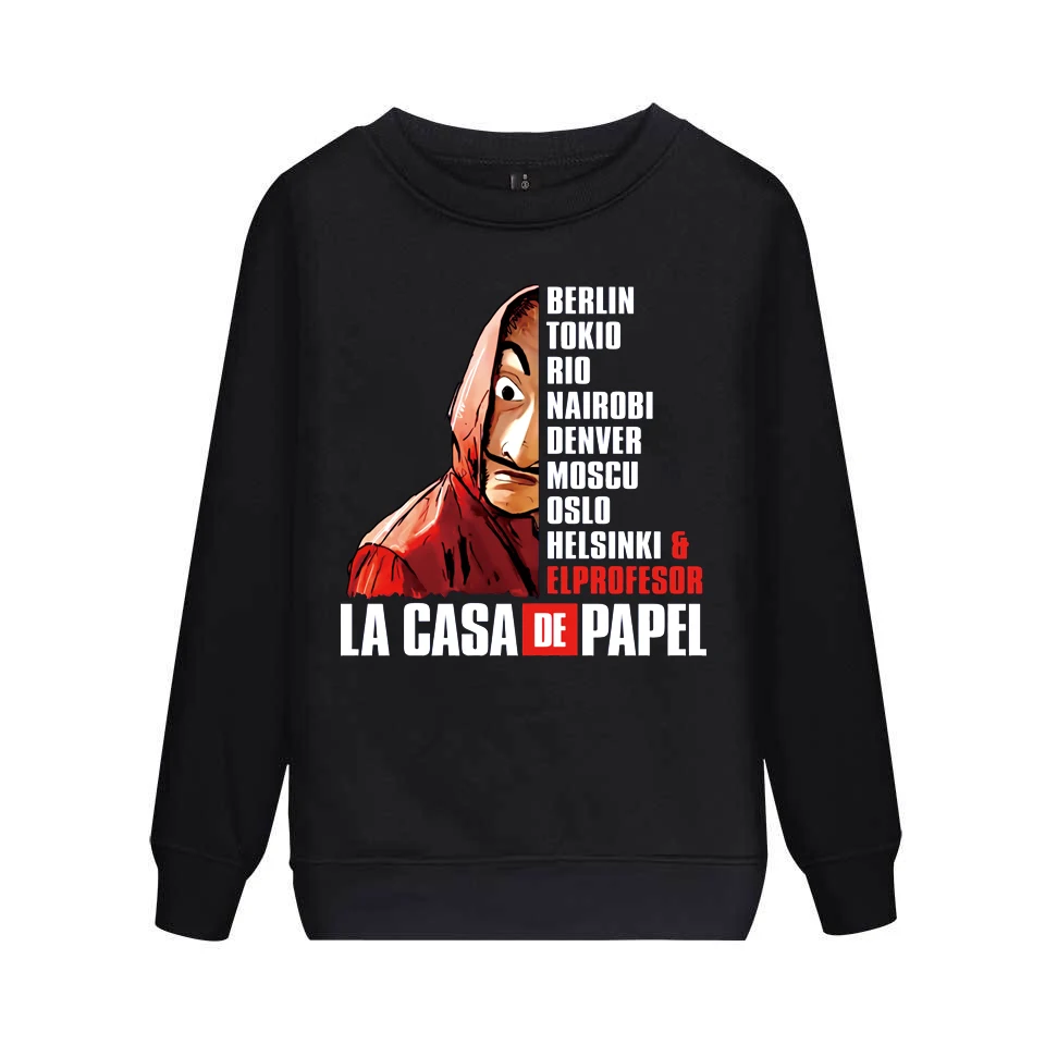 Толстовка La casa de papel толстовка с надписью бумажный дом Dali для мужчин и