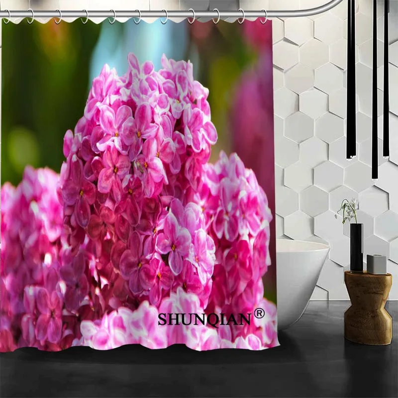 Лучший Хороший пользовательский сиреневый занавеска для душа ванной