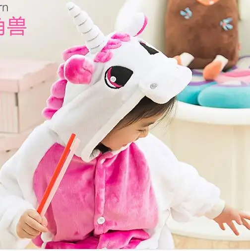 Горячий фланели единорог Pijama мультфильм косплей взрослый мужской домашняя