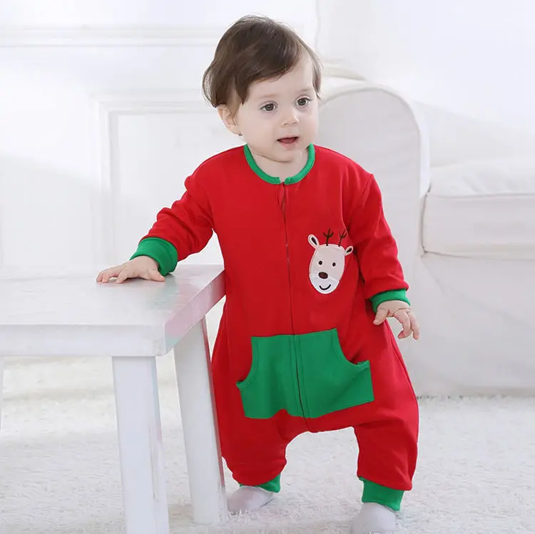 

Red Deer Character Baby Romper 100% Cotton Fleece Newborn Baby Overalls Christmas Toddlers Baby Clothes for 9 Month RL4-11