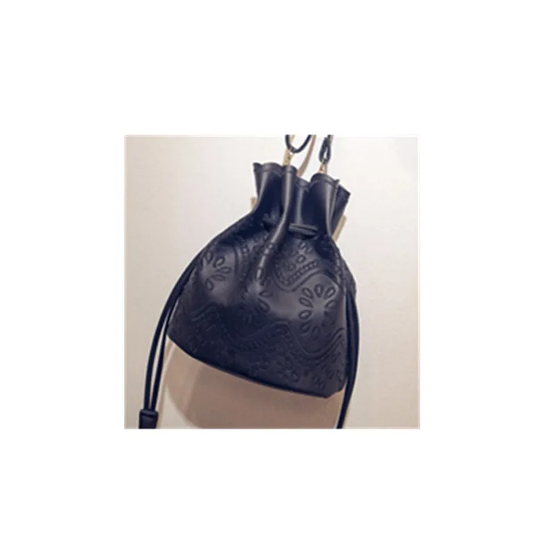 Новый ведро мешок плеча Корейский вышитые одного склонны drawstring