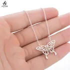 Ожерелье Oly2u с подвеской-бабочкой, геометрическое ожерелье с подвеской в виде бабочки, оригами, массивное ожерелье, бижутерия для женщин