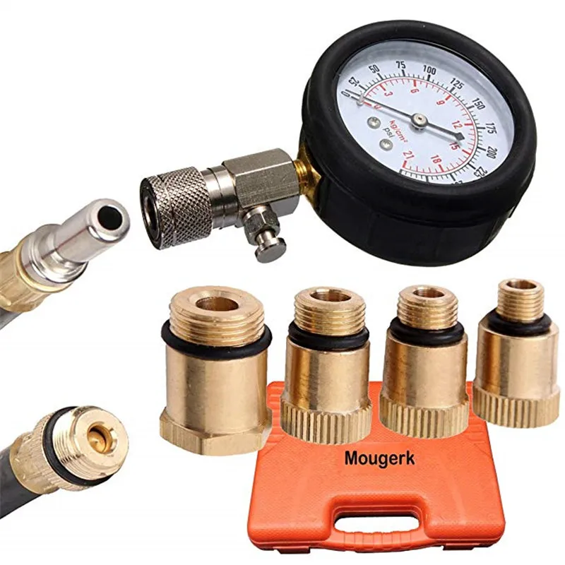 9 шт. 0-300psi бензиновый газовый двигатель цилиндр компрессор манометр измеритель давления компрессионный тест er утечки диагностический
