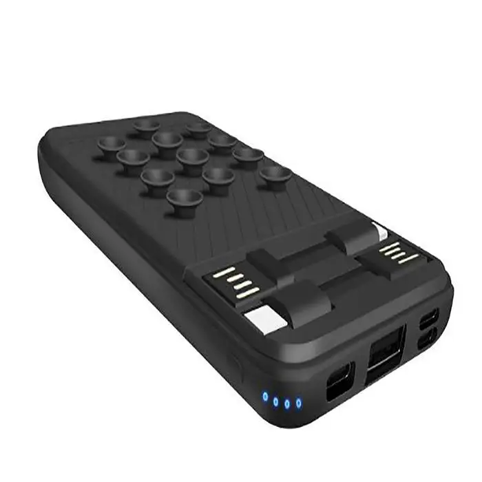 15000 мАч power Bank с зарядным кабелем присоска Внешняя батарея повербанк USB bank