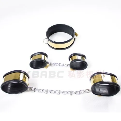Hot steel bondage restraints slave collar+handcuffs for sex+anklet cuffs bdsm fetish wear adult sex games toys couples | Красота и