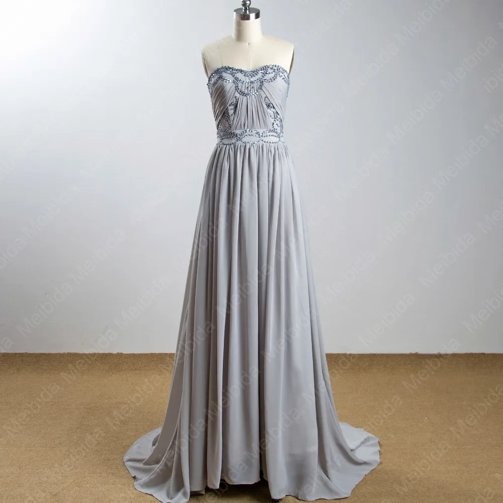 Real Chiffon Evening Dress Beading Sweetheart Neckline Off the Shoulder A Line Pleat Full Length Fashion Mother Daughter | Свадьбы и