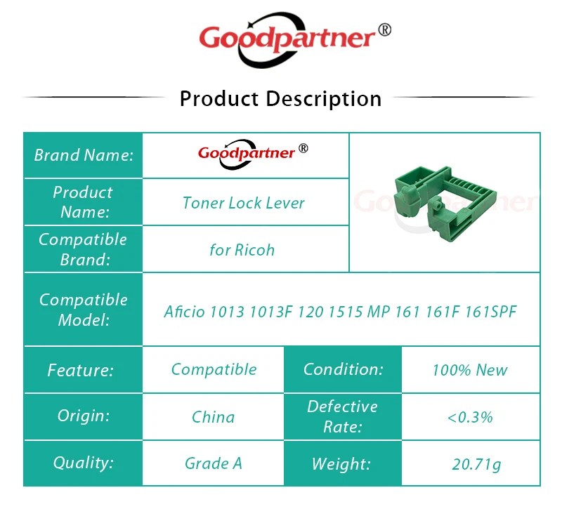 2PC B0443461 B044-3461 B044-3460 B0443460 Toner Lock Lever for Ricoh Aficio 1013 1013F 120 1515 MP 161 161F 161SPF Supply | Компьютеры и