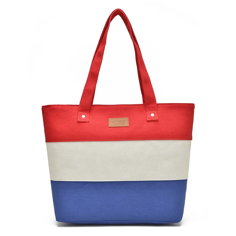 Горячие Для женщин в полоску путешествия Сумки-холсты Новая мода Повседневное