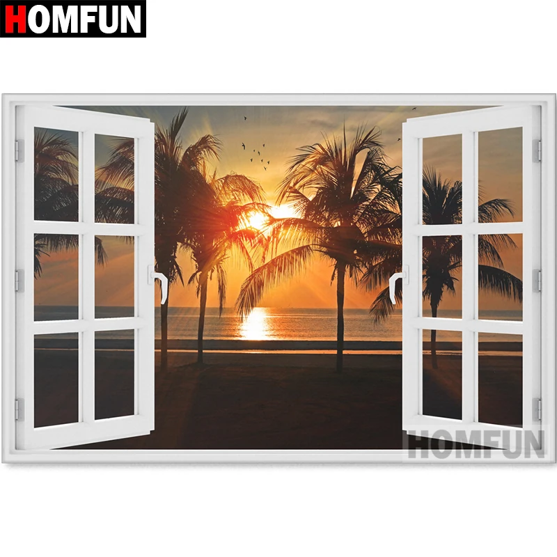 Алмазная живопись HOMFUN A18617 картина с полными квадратными/круглыми стразами 5D