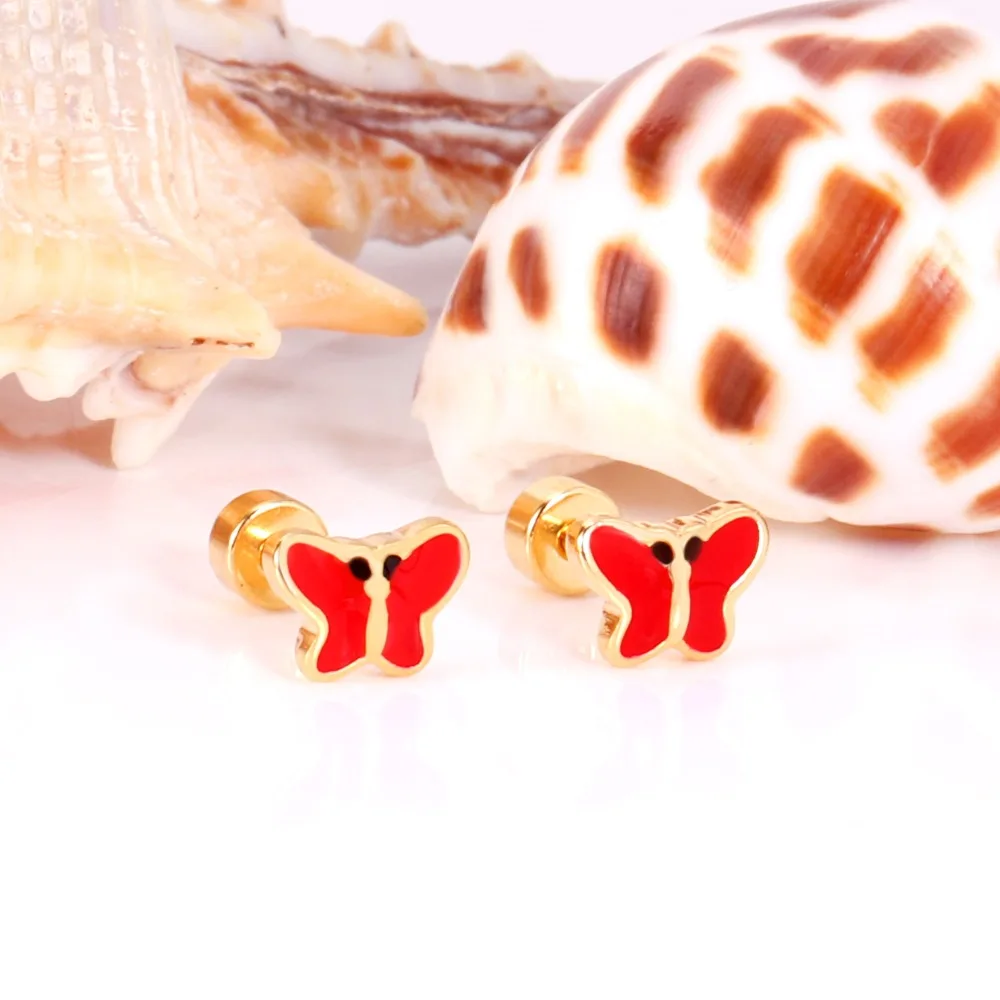 Серьги гвоздики LUXUKISSKIDS из нержавеющей стали 12 парт/Лот женские модные