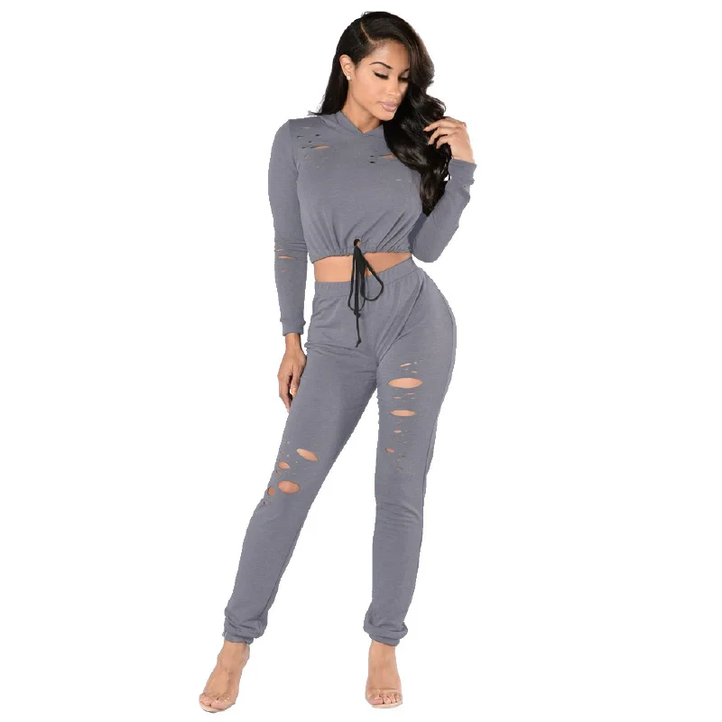 Misstyle 2017 Горячий Продавать Лето Костюм Для Женщин Сплошной Цвет С Капюшоном