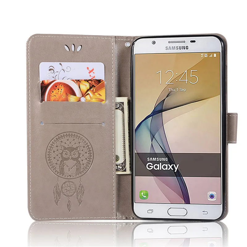 Чехол-бумажник из искусственной кожи для Samsung J5 Prime чехол телефона Galaxy J5Prime G570 G570F