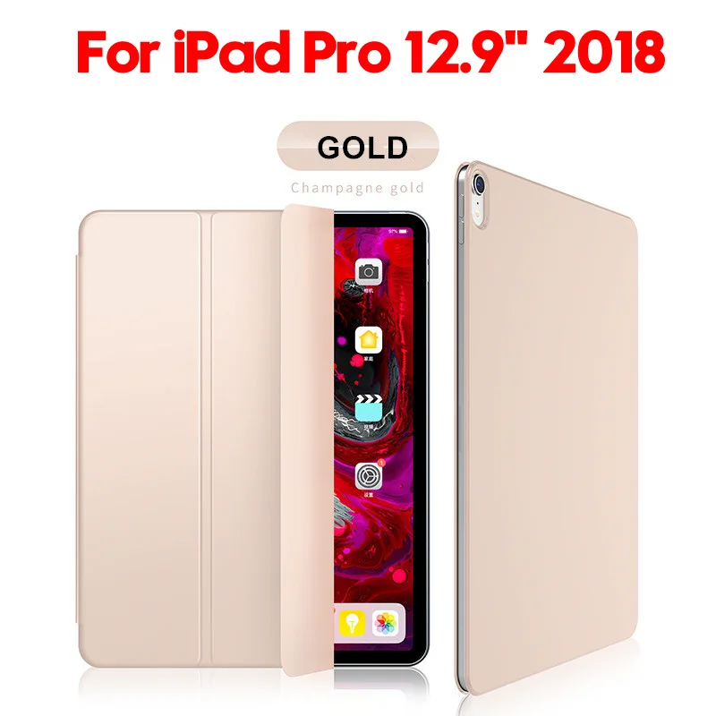 12.9inch Gold Кожаный чехол для iPad Pro 12,9 11 дюймов роскошный Магнитный Флип смарт-чехол для iPad Pro 12," 11" дюймов противоударный чехол - Цвет: 12.9inch Gold