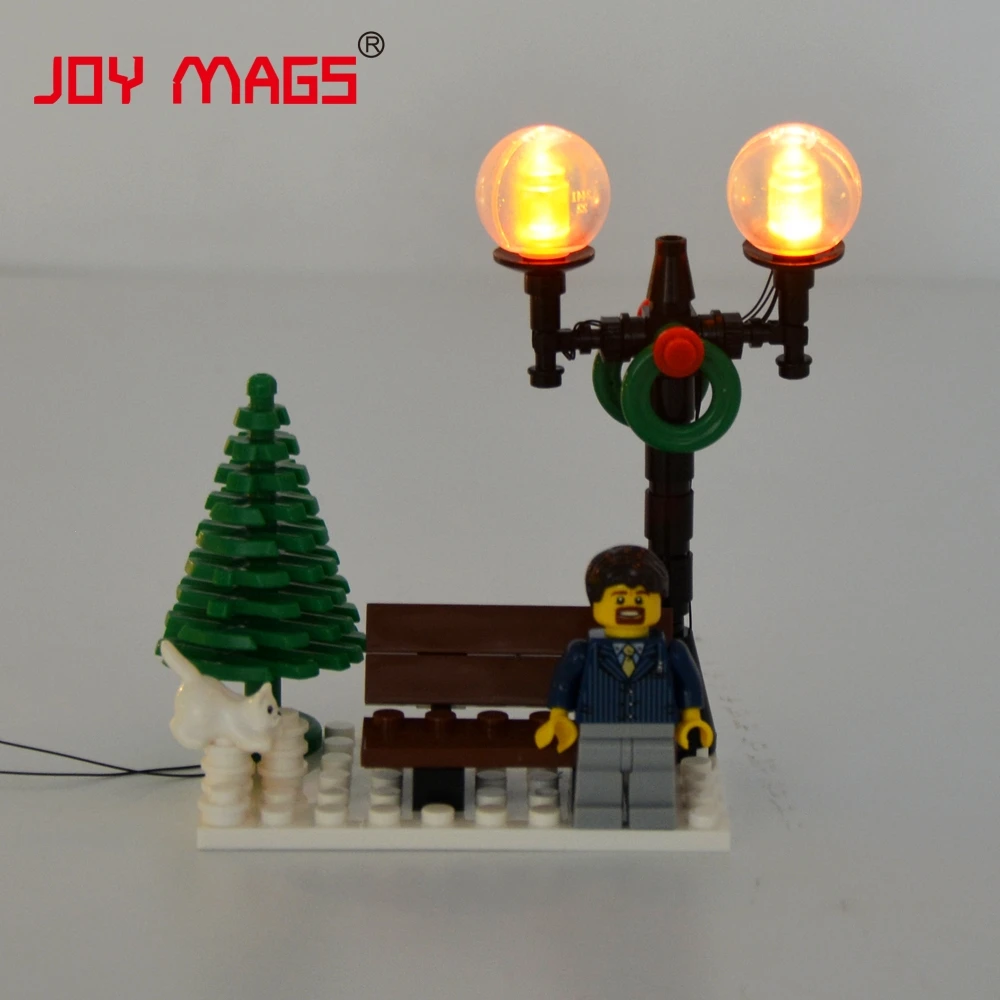 JOY MAGS светодиодный светильник комплект(только светильник ing набор) для 10249 Creator Expert зима магазин игрушек Строительный блок совместим с моделью 39015