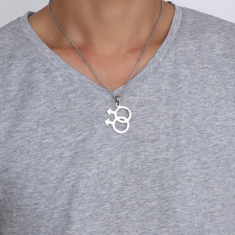 Нержавеющая сталь лесбиянок гордость двойной женский символ Подвески с символом