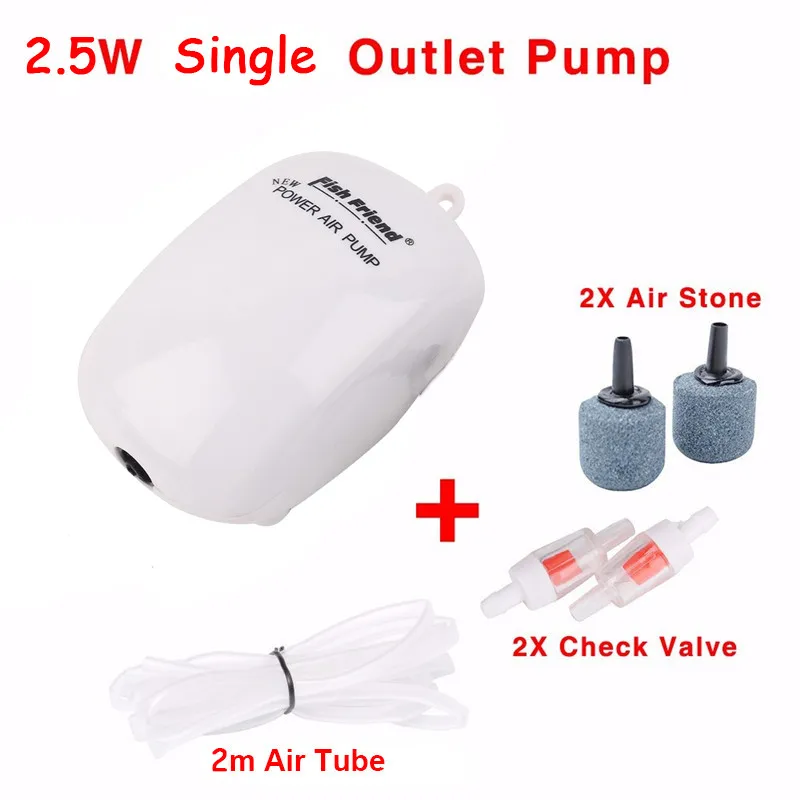 2.5W 1588 Accessory Ультра тихий аквариумный воздушный насос 2,5 Вт/3 Вт мини-компрессор кислородный воздушный насос один двойной выход 220 аксессуары для аквариума - Цвет: 2.5W 1588 Accessory