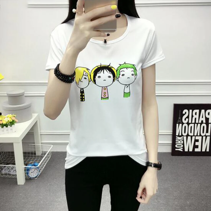 Футболка женская забавная с мультяшным принтом тонкая мягкая летняя | Женская