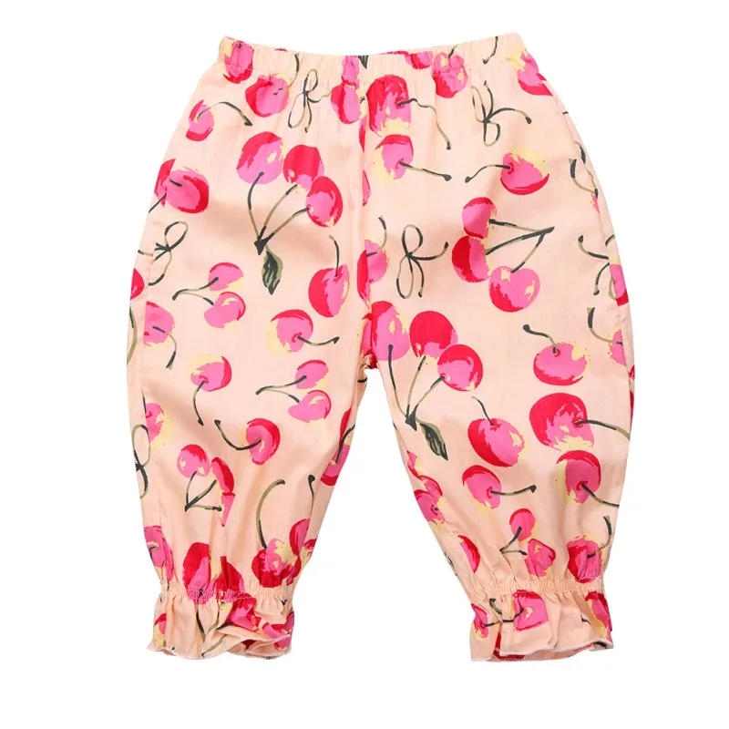 Леггинсы для маленьких девочек летние хлопковые леггинсы с принтом младенцев
