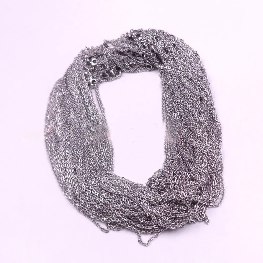 

100pcs/lot 1.5/2/2.4/3.2mm Wide Wholesale In Bulk Stainless Steel Welding Strong Thin Cross Chain Men DIY Necklace