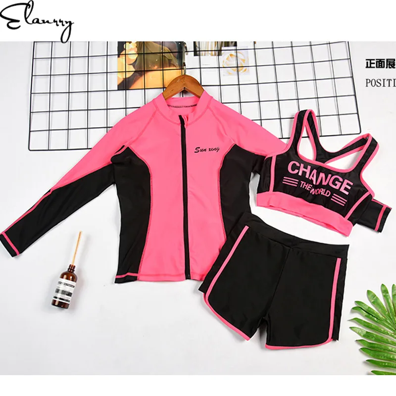 Купальный костюм с длинными рукавами спортивный купальник для женщин серфинг