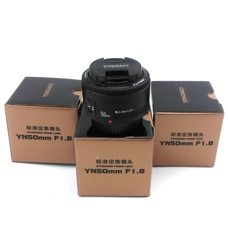YONGNUO EF 50/1. 8 AF MF 50 мм F1.8-F22 объектив с большой апертурой и фиксированным фокусом yn50мм для Canon EOS DSLR полнокадровые и APS-C камеры