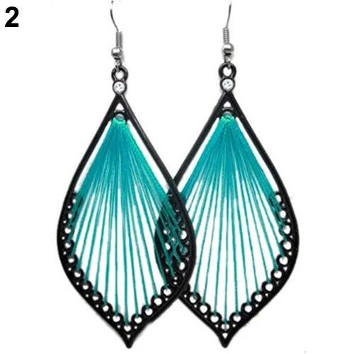 2015 hot sell Fresh Style Women Fashion Handcraft Thread Cute Dangle Earrings Jewelry 56U3 | Украшения и аксессуары