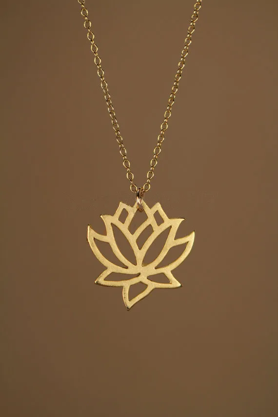 30 шт.-Большое модное ожерелье с кулоном в виде лотоса для женщин | Украшения и