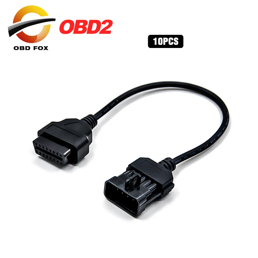 10 шт./лот для Opel 16 контактов OBD 2 renault 12 автомобильный удлинитель диагностический