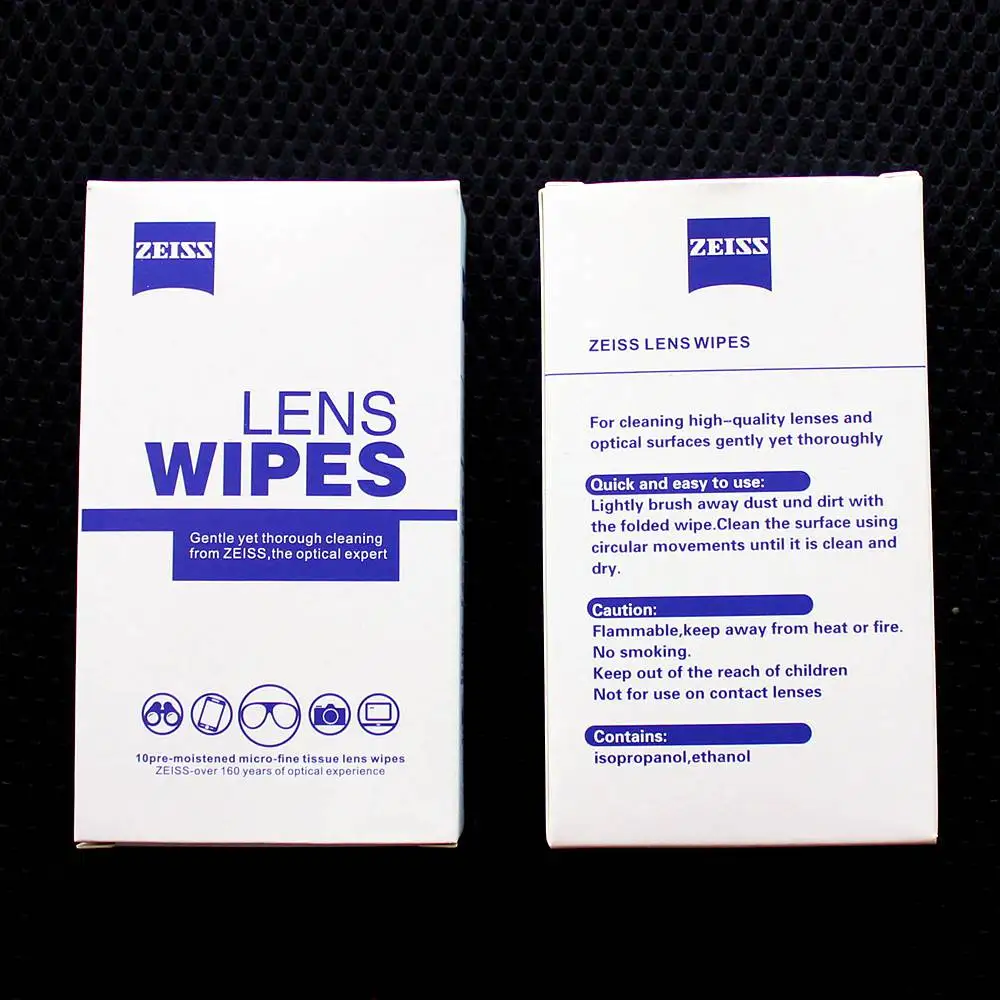 Предварительно увлажненные салфетки Zeiss для чистки линз солнцезащитных очков