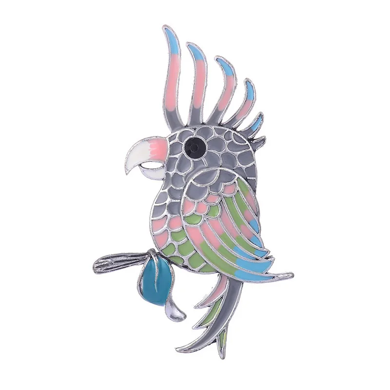 Милые Броши в виде попугая для женщин винтажная модная брошь шпильки сумочки