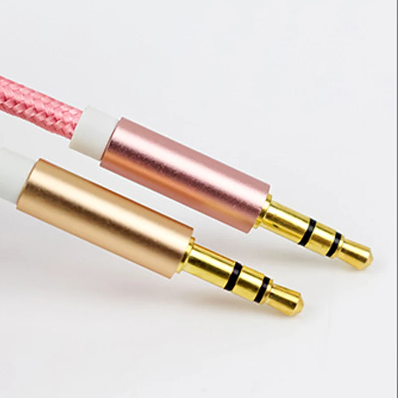 Usb Aux кабель для автомобиля 3 5 мм мини-разъем нейлоновый Iphone 6 6s Plus 5s 5c 5/Huawei P8 P9 Lite/Meizu