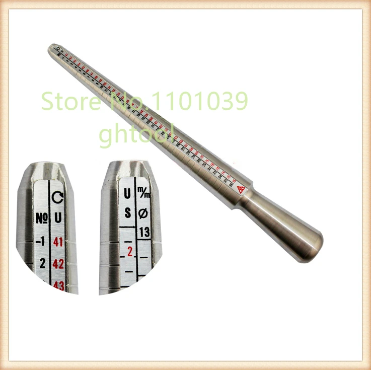 

jewelry making kit 4-Scale Jewelry Ring Measuring Size Tool Stainless Steel Ring Mandrel Ring Sizer jewelry tools