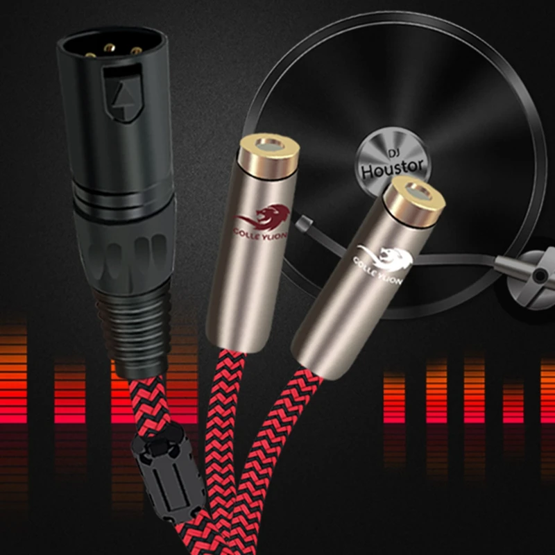 Аудиокабель премиум-класса XLR папа-Двойной RCA мама усилитель Soundbox 2 к 3-контактный