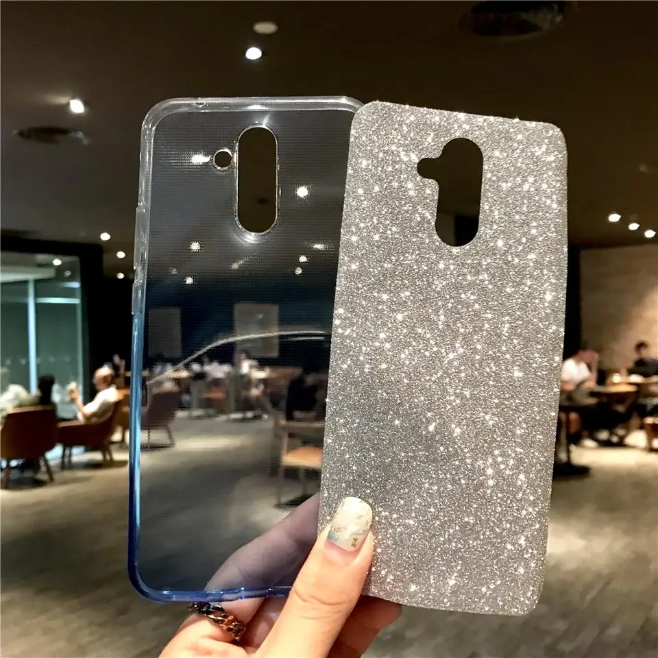 Тонкий мягкий термополиуретановый градиентный силиконовый чехол для Huawei Mate 20 Lite