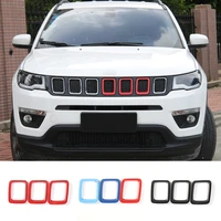 mopai abs car front grilles cover trim decoration frame stickers for jeep compass 2017 up exterior accessories car styling