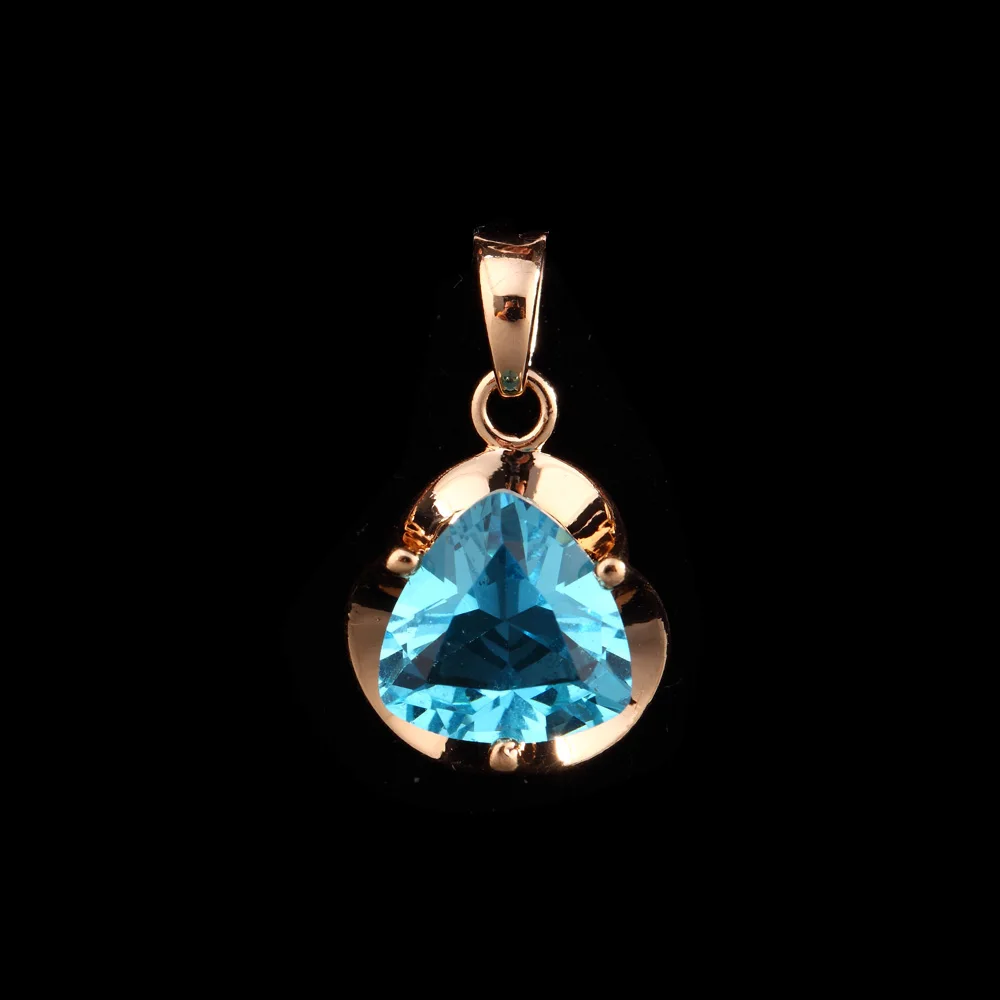 Комплект из колье и серёг с синим фианитом|jewelry sets for women|bridal jewelry setsfashion bridal |