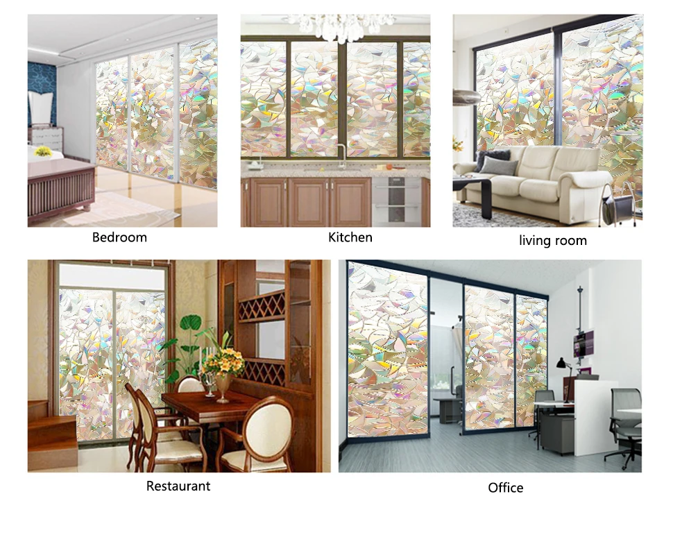 Funlife 30/45/60/75/90x200cmWindow защитную пленку дома декоративные без клея 3D статическое декоративное стекло оконное наклейки