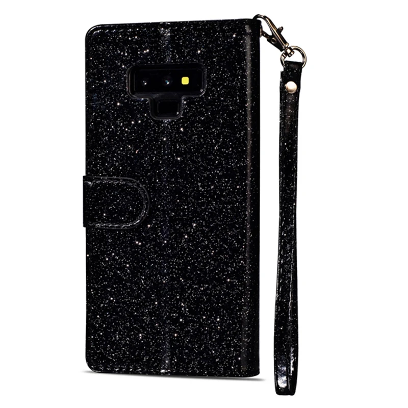 Блестящий чехол на молнии для Samsung Galaxy S9 S8 S10 S20 Plus S6 S7 edge A6 A8 2018 Note 8 9 10 Pro кошелек