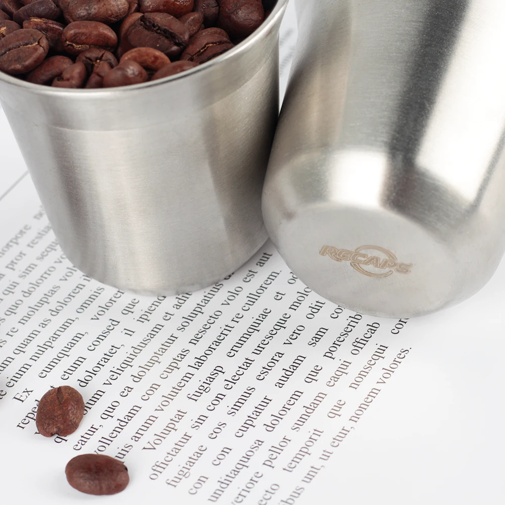 85 мл 170 Двойная Стенка 304 нержавеющая сталь Demitasse эспрессо Кофейная чашка кружка FDA