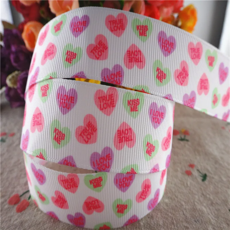 

18042516, 1" 25mm 50 yards/lot cartoon printed grosgrain ribbons gift packaging DIY handmade materials