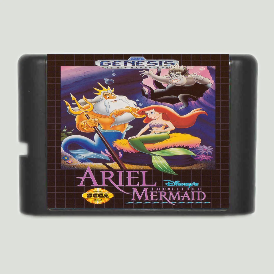Игровая консоль Ariel маленькая Русалочка 16 бит MD для битной игровой консоли Sega