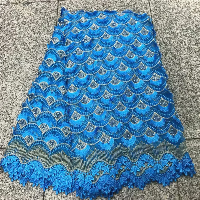 Best Selling African Lace Fabric 2018 Embroidered Net Nigerian Beaded Laces High Quality French Tulle NLY27-1 | Дом и сад