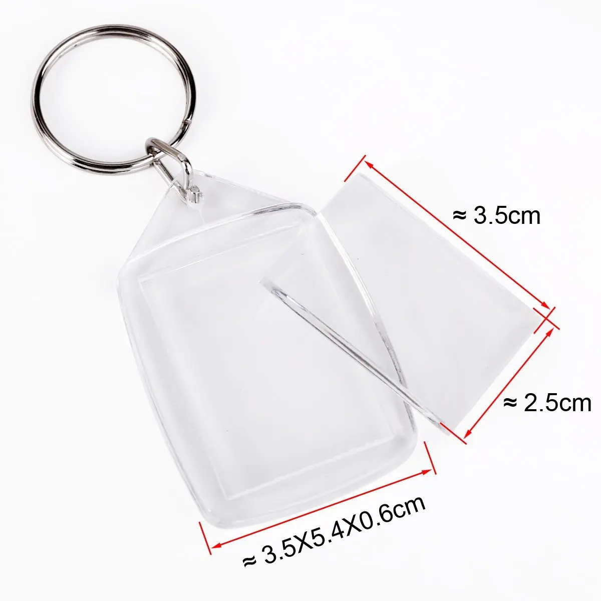 50 шт акриловый брелок для паспорта фото изображения пустой брелок|Кольца ключей|